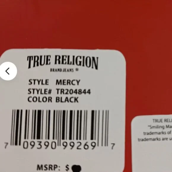 True Religion Mens Wallet Bifold Black Horseshoe Gold Logo Genuine Leather RFID - Picture 13 of 13